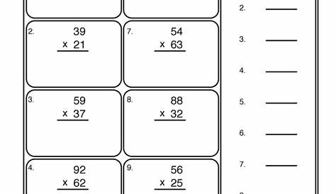 2 Digit Multiplication Worksheet - Have Fun Teaching