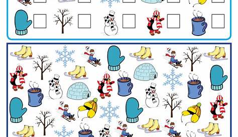 Winter I Spy - FREE Printable Winter Counting Worksheet! – SupplyMe