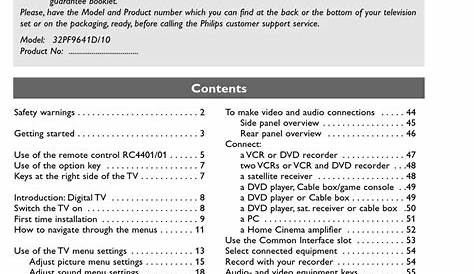philips tv manual user guides