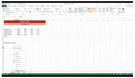 grouping worksheets in excel