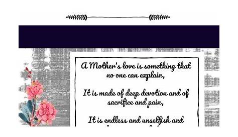 A Mother's Love, Poem by Helen Steiner Rice | Melanie's Library