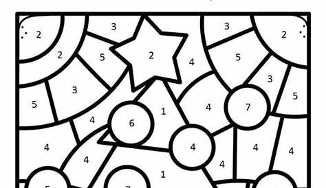 Color by Number Christmas Preschool Worksheets Christmas Tree - The
