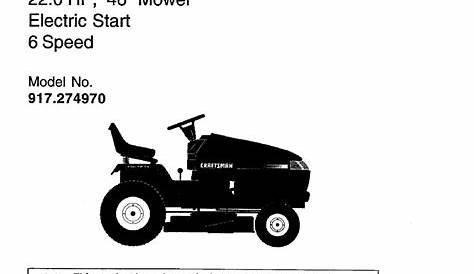 craftsman 917 owner's manual