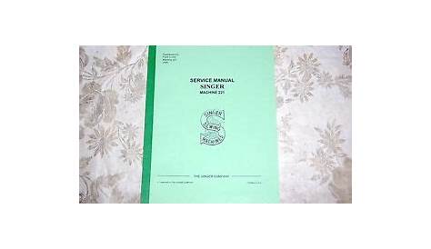 Professional Service Manual for Singer Featherweight 221 & 221K Sewing