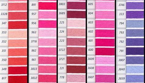 DMC EMBROIDERY FLOSS COLOR CHART - EMBROIDERY DESIGNS