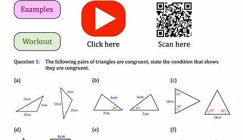Triangle Congruence Worksheet Answers / Worksheet C5 Triangle
