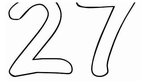 Number 27 Page Coloring Pages