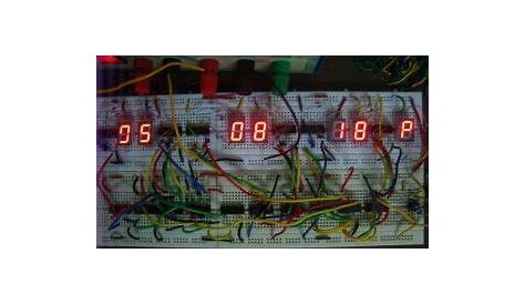 digital clock circuit diagram using counters
