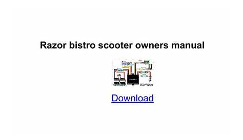 razor bistro owner's manual
