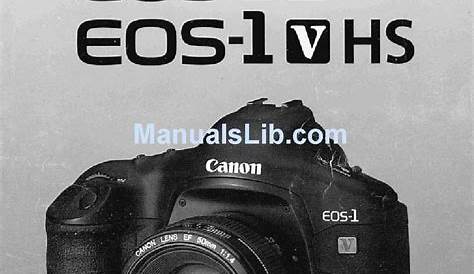 CANON EOS-1V INSTRUCTION MANUAL Pdf Download | ManualsLib