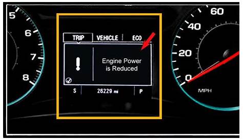 engine power reduced chevy equinox 2011