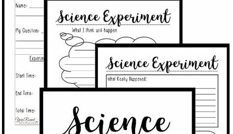 FREE Printable Worksheets for Science Experiments