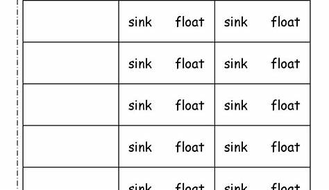 sink or float worksheet - Google Search | Science worksheets, Sink or