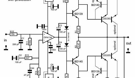 2sa1943 transistor amplifier circuit diagram