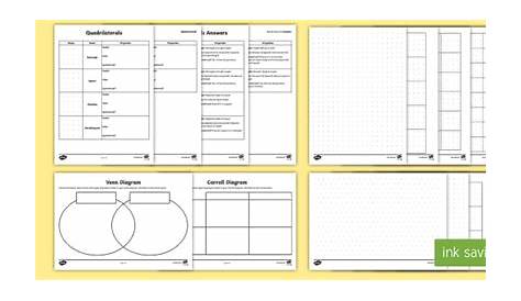 sorting quadrilaterals worksheet grade 4