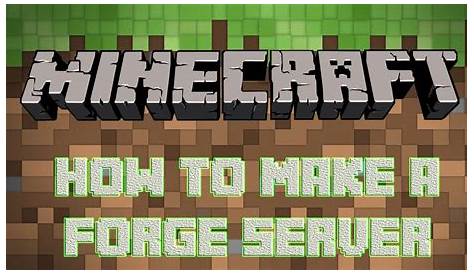 How to make a Minecraft Forge Server - YouTube