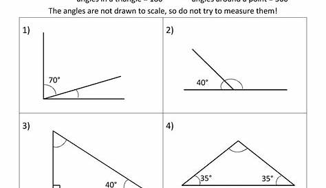 geometry worksheets angles