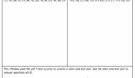 stem-and-leaf plot worksheet with answers