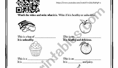 Healthy Snack Worksheet - Doctor Heck
