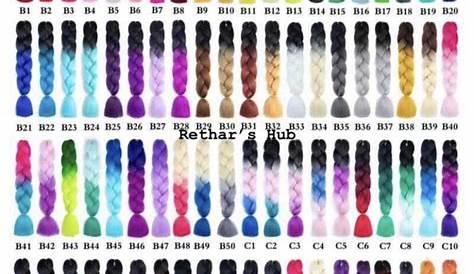 Ombré Braiding Extensions - Use chart to select Colour. in 2021 | Braid
