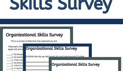 Organizational Skills Checklist | Writing exercises, Organization