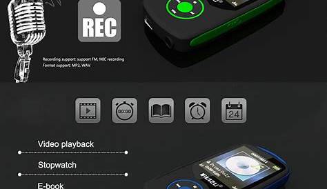 RUIZU X06 1.8" TFT Bluetooth MP3 Player support TF card 4GB storage FM