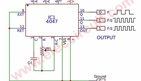 CD4047 Simple Astable multivibrator Circuit | Electronics Projects