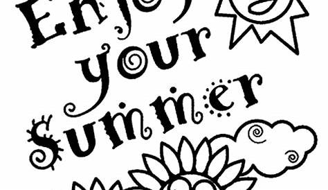 Summer Holiday Coloring Pages