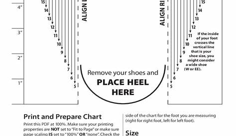 Men's Shoe Sizing Chart Free Download