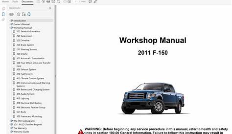 2011 Ford F150 repair manual