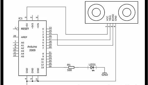 ultrasonic sensor circuit diagram without arduino