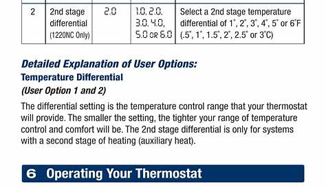 Operating your thermostat | Braeburn 1220NC User Manual | Page 8 / 10