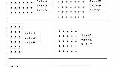 math arrays 2nd grade worksheet