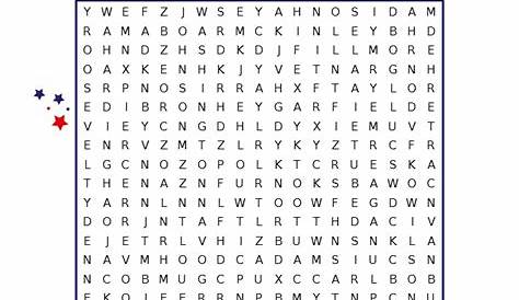12 Engaging Presidents' Day Word Searches - Kitty Baby Love