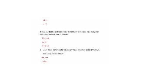 4.OA.2 4.OA.3 Word Problems Common Core Math Worksheets 1 & 2 steps