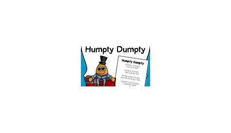 humpty dumpty poem printable
