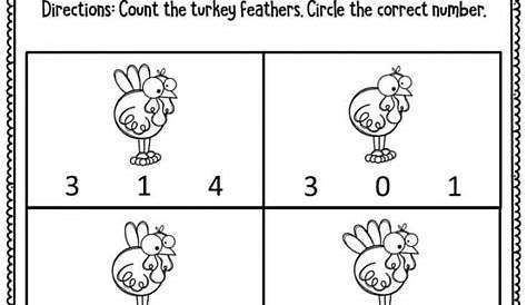thanksgiving counting worksheets
