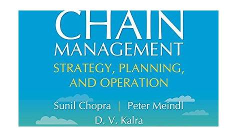 supply chain management sunil chopra 7th edition pdf
