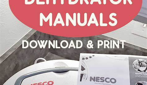 Free Dehydrator Manuals to Print - The Purposeful Pantry