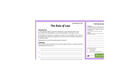 The Rule of Law Worksheet / Worksheet (teacher made)
