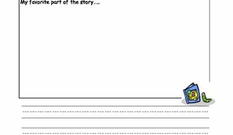 my favorite part of the story worksheet
