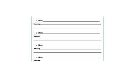 literal and nonliteral meanings worksheets