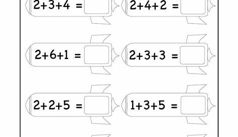 Free Three Addend Worksheets ~ Adding 3 Numbers Rockets Addition
