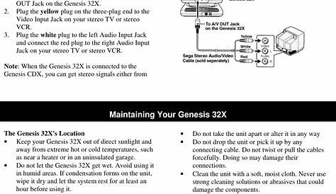 Sega Genesis 32X Instruction Manual