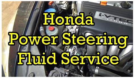 Honda Power Steering Fluid Service/Change - YouTube