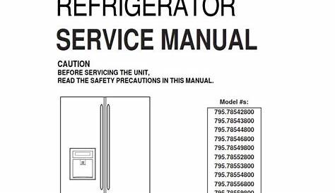 Kenmore Elite 79551823410 Refrigerator Owner's Manual
