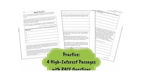 RACE Writing Strategy: Lesson and Practice by Plans by Mrs B | TpT