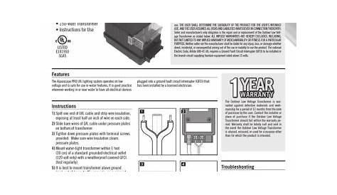 portfolio 60w transformer manual