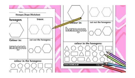 hexagon kindergarten worksheet