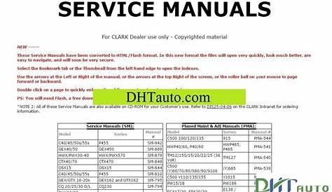 CROWN FORKLIFT SERVICE AND PARTS MANUALS - Automotive Library